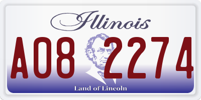 IL license plate A082274
