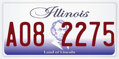 IL license plate A082275