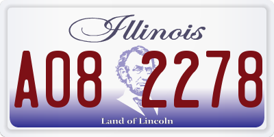 IL license plate A082278