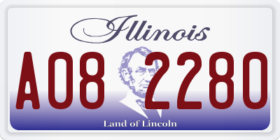 IL license plate A082280
