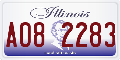 IL license plate A082283