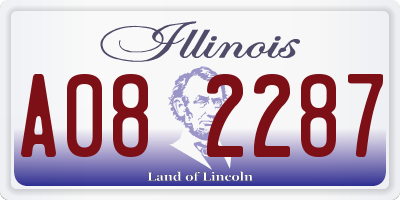 IL license plate A082287