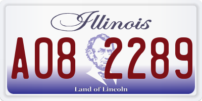 IL license plate A082289