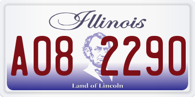 IL license plate A082290