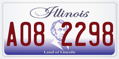 IL license plate A082298