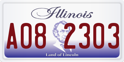 IL license plate A082303