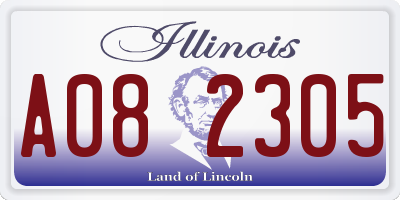 IL license plate A082305