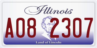IL license plate A082307