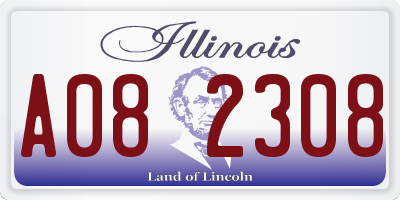 IL license plate A082308