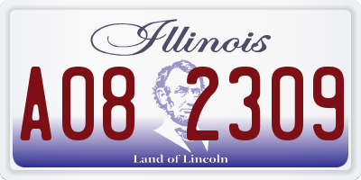 IL license plate A082309