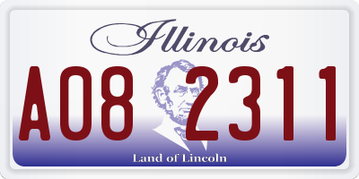 IL license plate A082311