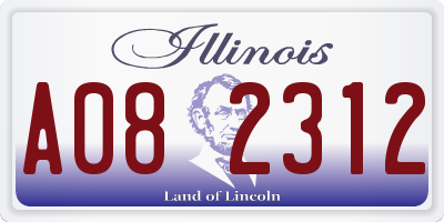 IL license plate A082312