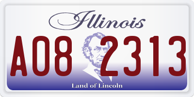IL license plate A082313
