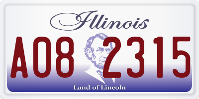 IL license plate A082315