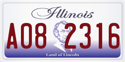 IL license plate A082316