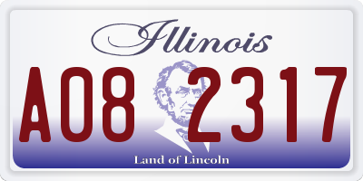 IL license plate A082317