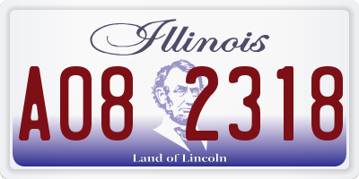 IL license plate A082318