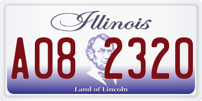 IL license plate A082320