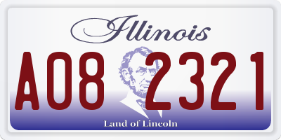 IL license plate A082321