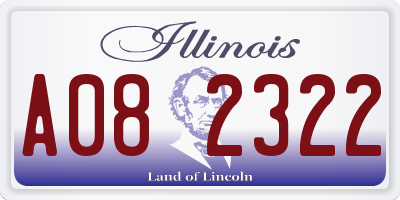 IL license plate A082322