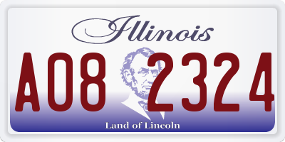 IL license plate A082324