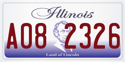 IL license plate A082326