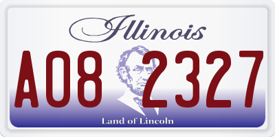IL license plate A082327