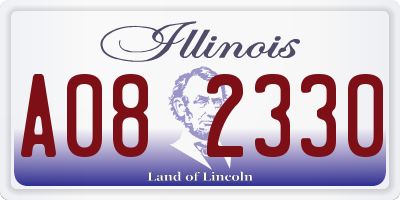 IL license plate A082330