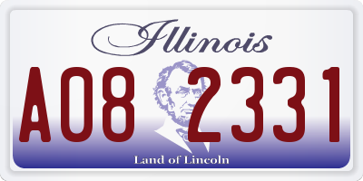 IL license plate A082331