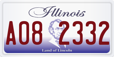 IL license plate A082332