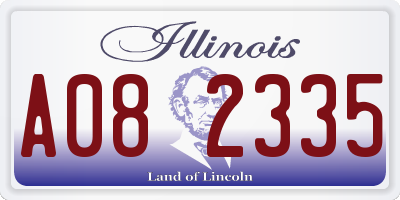 IL license plate A082335