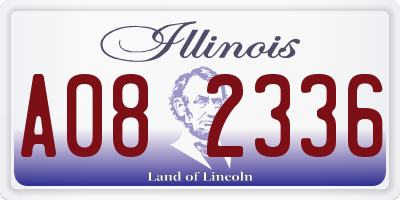 IL license plate A082336