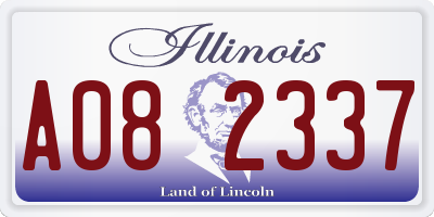 IL license plate A082337