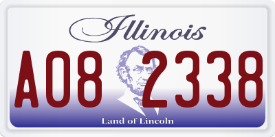 IL license plate A082338