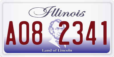 IL license plate A082341