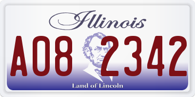 IL license plate A082342