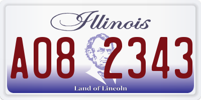 IL license plate A082343