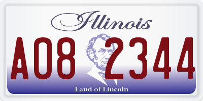 IL license plate A082344
