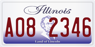 IL license plate A082346