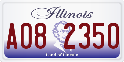 IL license plate A082350