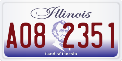 IL license plate A082351