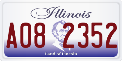 IL license plate A082352