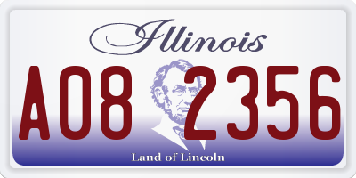 IL license plate A082356
