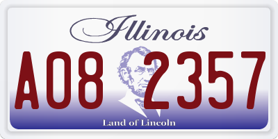 IL license plate A082357