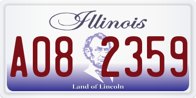 IL license plate A082359