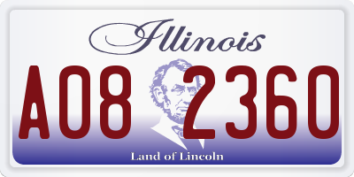 IL license plate A082360