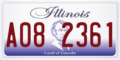 IL license plate A082361