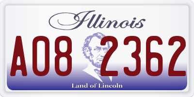 IL license plate A082362
