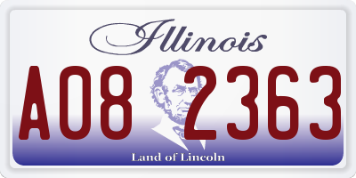 IL license plate A082363
