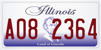 IL license plate A082364